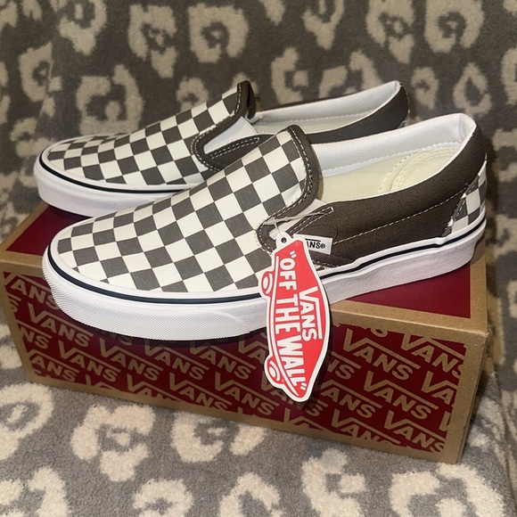 Vans Classic Slip-on Theory/Checkerboard Sneakers “Off the Wall” New 😍 - Picture 11 of 17